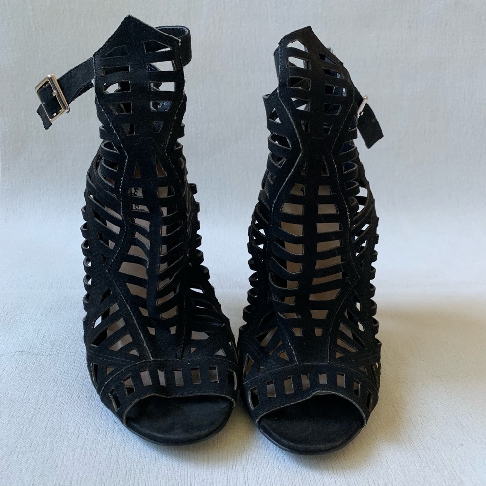 Qupid black cage heels - Picture 4 of 8